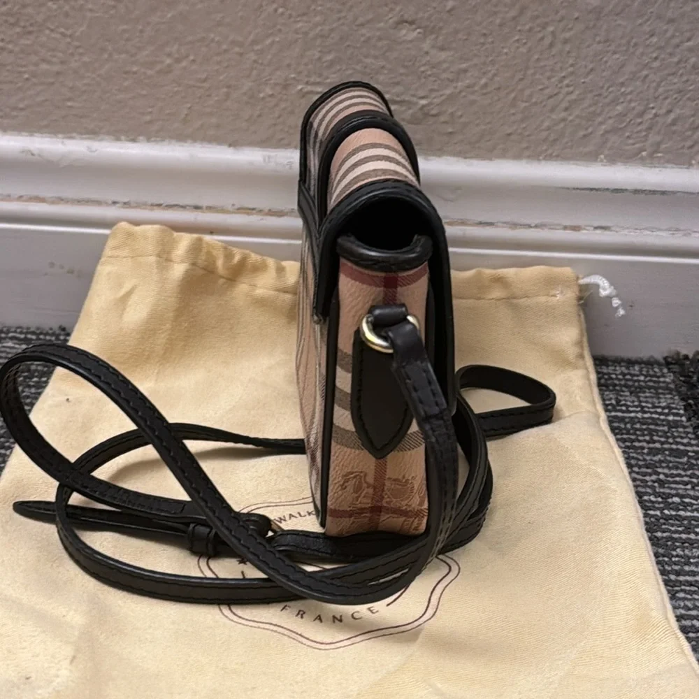 Burberry Haymarket Check Mini Berkeley Crossbody Bag - Picture 2 of 6